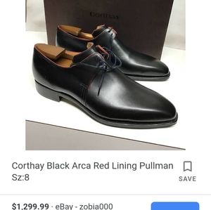 Corthay arca men's red lining